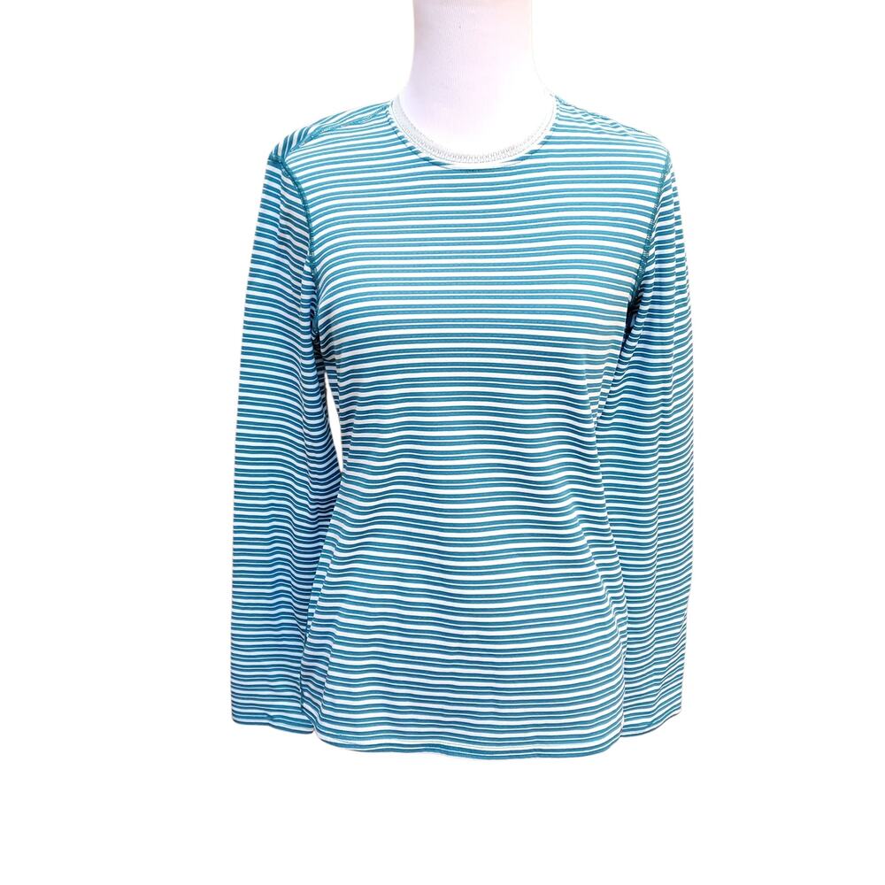 Patagonia Capilene 3 Midweight Stripe Long Sleeve Crew Shirt Poly Polartec Sz S